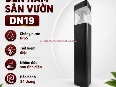 Đèn Nấm Vuông Đầu Nhựa Trong DN19