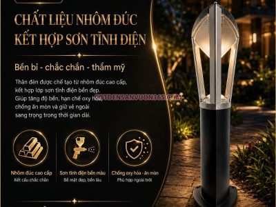 Đèn Nấm Sân Vườn DN15 17 Đèn nấm sân vườn DN15