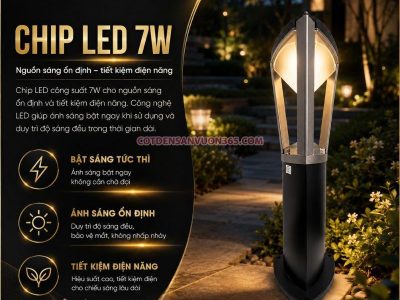Đèn Nấm Sân Vườn DN15 18 Đèn nấm sân vườn DN15