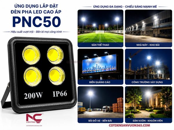 Đèn Pha Led Cao Áp PNC50 33 Đèn Pha Led Cao Áp PNC50