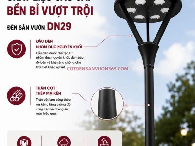 Đèn nấm sân vườn DN29 Cột đèn sân vườn 365