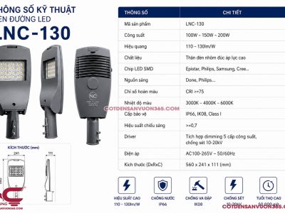 Đèn đường LED cao áp LNC-130