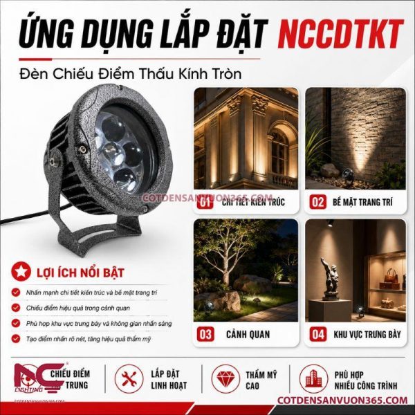 Đèn chiếu điểm thấu kính tròn NCCDTKT