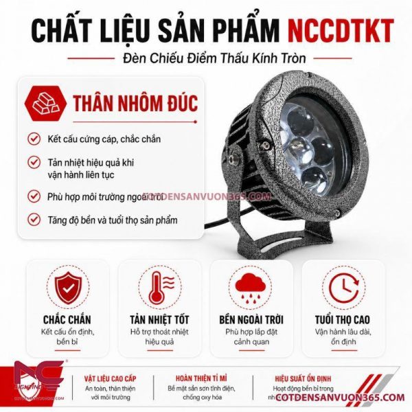 Đèn chiếu điểm thấu kính tròn NCCDTKT