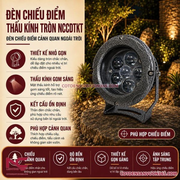 Đèn chiếu điểm thấu kính tròn NCCDTKT
