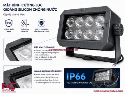 Đèn Chiếu Điểm Thấu Kính Vuông Xám NCCDTKVX