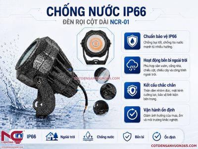 Đèn Rọi Cột Dài NCR-01