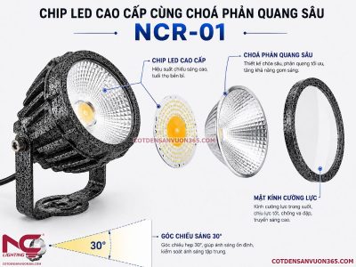 Đèn Rọi Cột Dài NCR-01