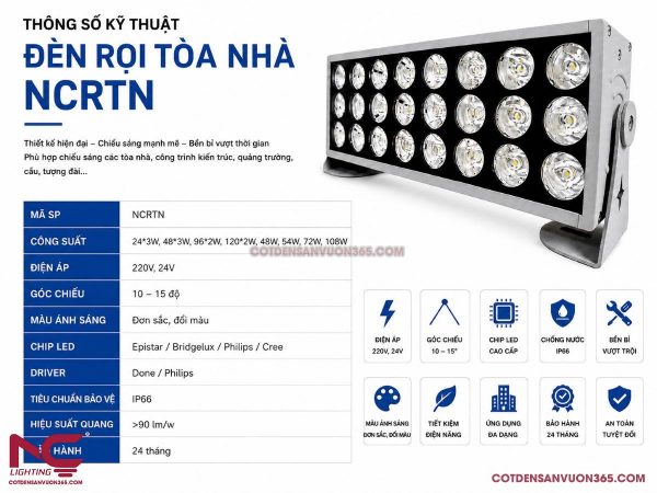 Đèn Rọi Tòa Nhà NCRTN