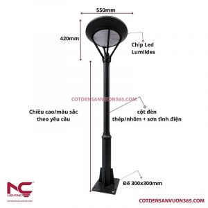 Cột đèn sân vườn DN31