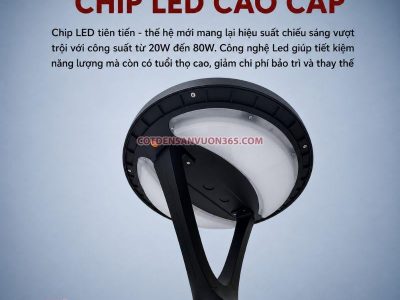 Cột đèn sân vườn năng lượng mặt trời DN32