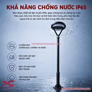 Cột đèn sân vườn năng lượng mặt trời DN32