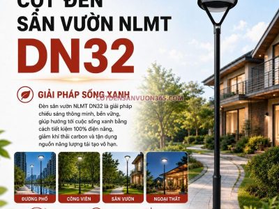 Cột đèn sân vườn năng lượng mặt trời DN32
