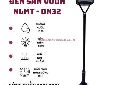 Cột đèn sân vườn năng lượng mặt trời DN32