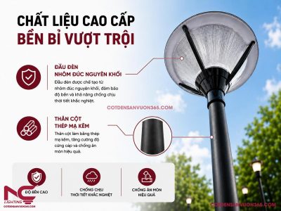 Cột đèn sân vườn DN24