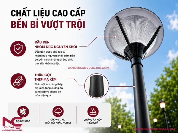 Cột đèn sân vườn DN24