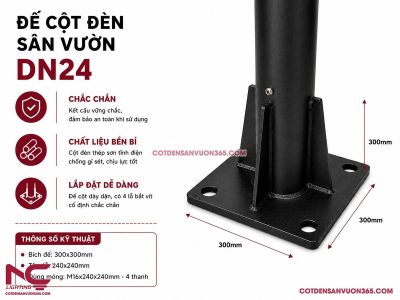 Cột đèn sân vườn DN24