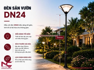 Cột đèn sân vườn DN24