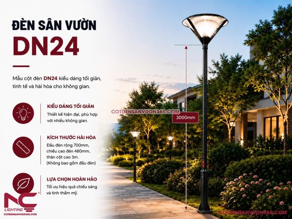 Cột đèn sân vườn DN24