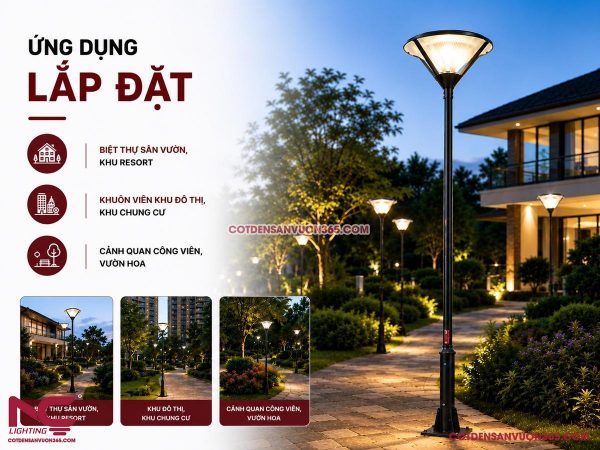 Cột đèn sân vườn DN24