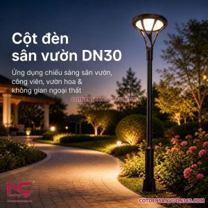 Cột đèn sân vườn DN30