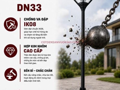 Cột Đèn Sân Vườn DN33 23 Cột Đèn Sân Vườn DN33