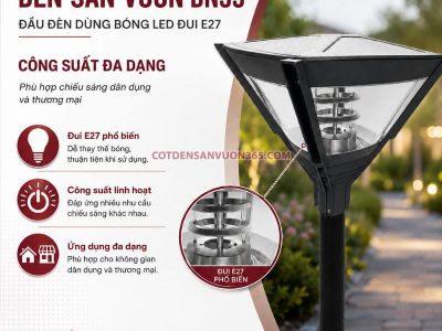 Cột Đèn Sân Vườn DN33 19 Cột Đèn Sân Vườn DN33