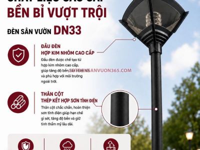 Cột Đèn Sân Vườn DN33 21 Cột Đèn Sân Vườn DN33