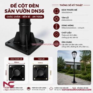 Cột đèn sân vườn DN36