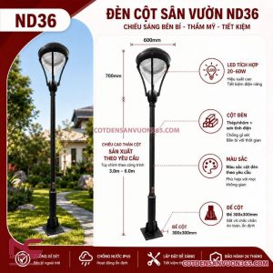 Cột đèn sân vườn DN36