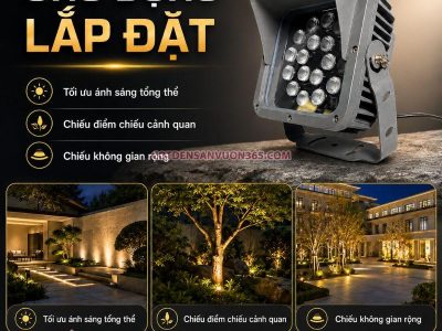 Đèn Chiếu Cây Vuông Mũ NCCVM