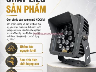 Đèn Chiếu Cây Vuông Mũ NCCVM