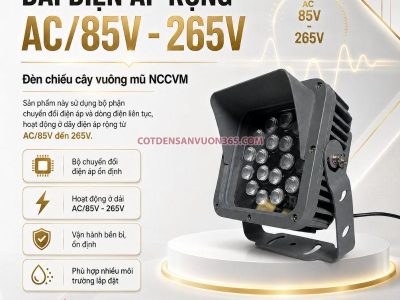 Đèn Chiếu Cây Vuông Mũ NCCVM
