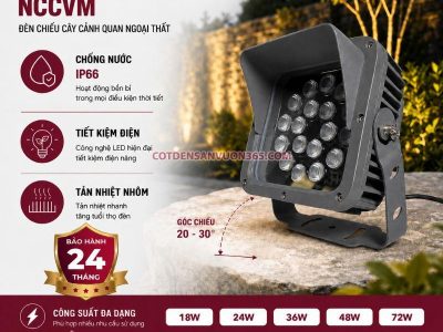 Đèn Chiếu Cây Vuông Mũ NCCVM
