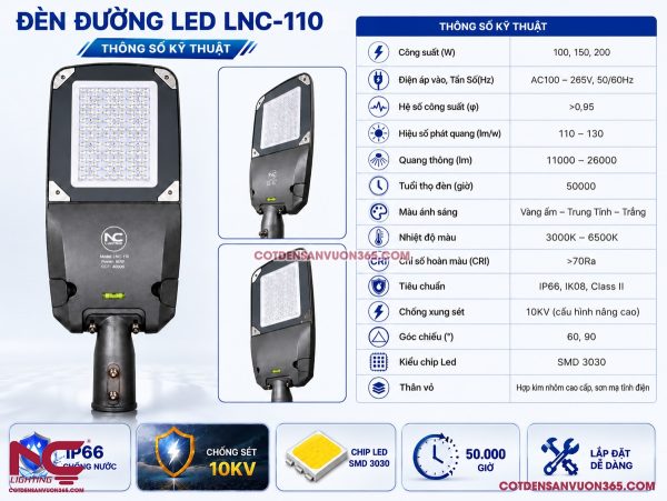 Đèn đường LED LNC-110