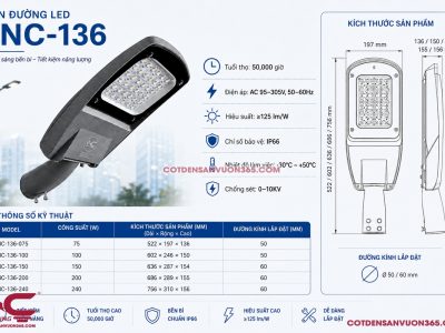 Đèn đường led LNC-136
