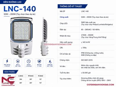Đèn đường led LNC-140