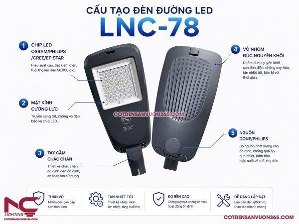 Đèn đường LED LNC78