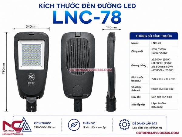 Đèn đường LED LNC78