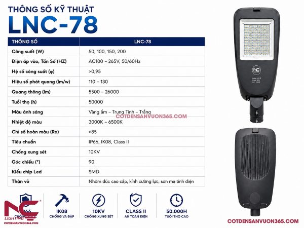 Đèn đường LED LNC78