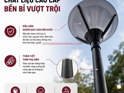 Cột đèn sân vườn DN24