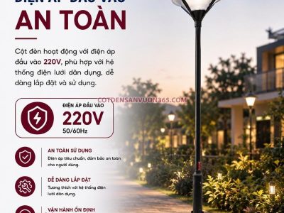 Cột đèn sân vườn DN24