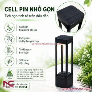 Đèn nấm sân vườn năng lượng mặt trời DN34 16 Đèn nấm sân vườn năng lượng mặt trời DN34