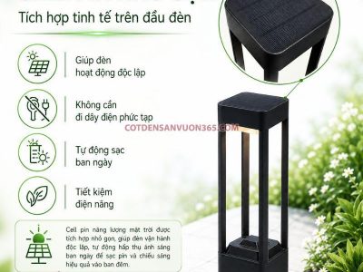 Đèn nấm sân vườn năng lượng mặt trời DN34