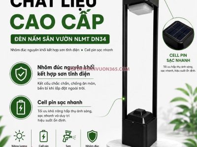 Đèn nấm sân vườn năng lượng mặt trời DN34