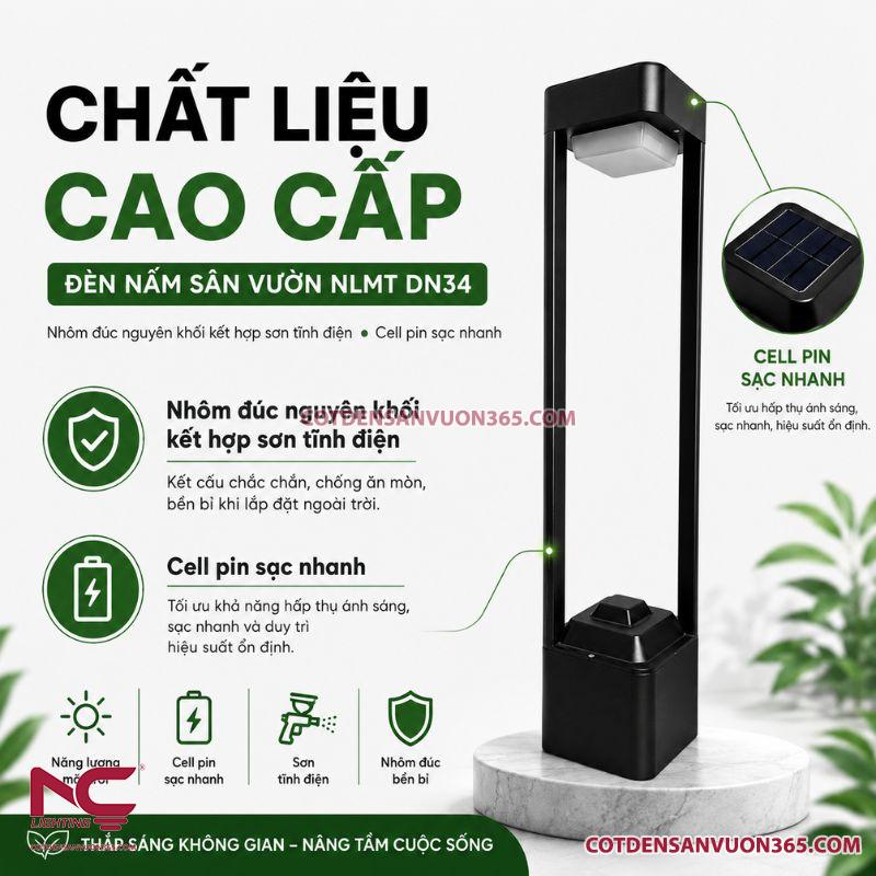 Đèn nấm sân vườn năng lượng mặt trời DN34 30 Đèn nấm sân vườn năng lượng mặt trời DN34