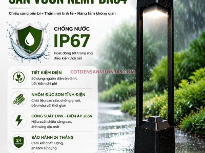 Đèn nấm sân vườn năng lượng mặt trời DN34