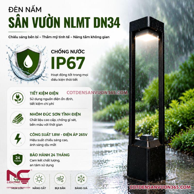 Đèn nấm sân vườn năng lượng mặt trời DN34 32 Đèn nấm sân vườn năng lượng mặt trời DN34