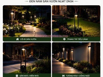 Đèn nấm sân vườn năng lượng mặt trời DN34