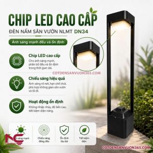Đèn nấm sân vườn năng lượng mặt trời DN34 18 Đèn nấm sân vườn năng lượng mặt trời DN34